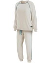 【送料無料】 ウェア バイ エリン アンドルーズ レディース パーカー スウェット アウター Women 039 s Oatmeal San Jose Sharks Raglan Pullover Sweatshirt Pants Lounge Set Oatmeal