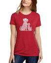【送料無料】 エルエーポップアート レディース シャツ トップス Women's Premium Blend Word Art Dogs and Cats T-...