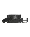 【送料無料】 ジョンストンアンドマーフィー メンズ ベルト アクセサリー Men's Laser Topstitched Belt Black