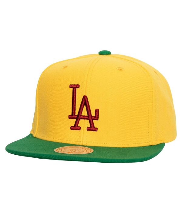 ミッチェル＆ネス 【送料無料】 ミッチェル&ネス メンズ 帽子 アクセサリー Men's Yellow Green Los Angeles Dodgers Hometown Snapback Hat Yellow, Green