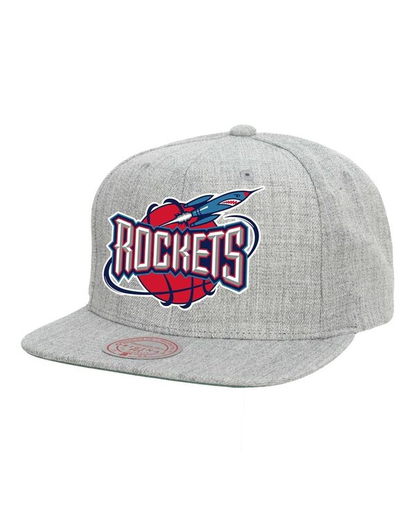 ミッチェル＆ネス 【送料無料】 ミッチェル&ネス メンズ 帽子 アクセサリー Men's Heather Gray Houston Rockets Hardwood Classics 2.0 Snapback Hat Heather Gray