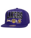 ミッチェル＆ネス 【送料無料】 ミッチェル&ネス メンズ 帽子 アクセサリー Men's Purple Los Angeles Lakers Champ Stack Snapback Hat Purple