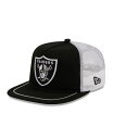 【送料無料】 ニューエラ メンズ 帽子 アクセサリー Men's Black White Las Vegas Raiders Original Classic Golfer Adjustable Hat Black, White