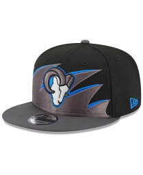 【送料無料】 ニューエラ メンズ 帽子 アクセサリー Men's Black Los Angeles Rams Tidal Wave 9FIFTY Snapback Hat Black