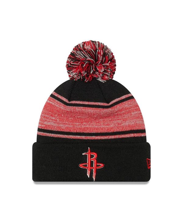 ̵ ˥塼  ˹ ꡼ Men's Black Houston Rockets Chilled Cuffed Knit Hat with Pom Black