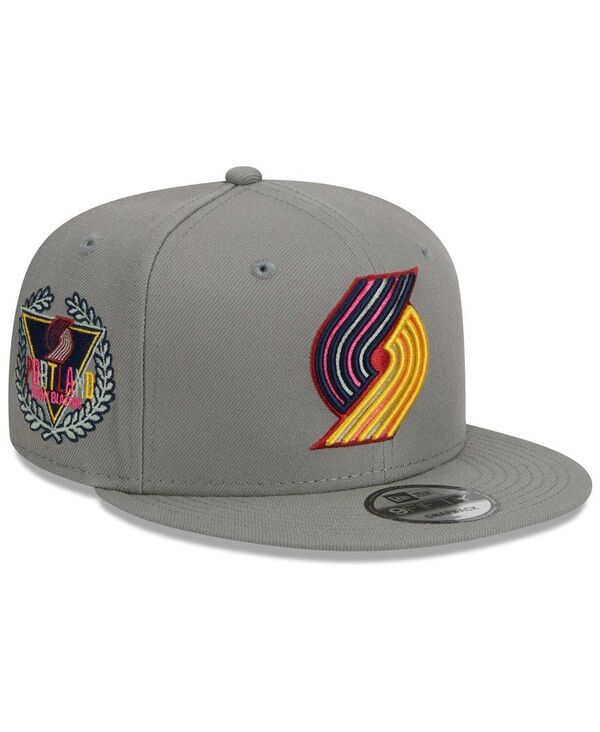 【送料無料】 ニューエラ メンズ 帽子 アクセサリー Men 039 s Gray Portland Trail Blazers Color Pack 9FIFTY Snapback Hat Gray