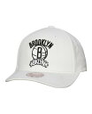 ミッチェル＆ネス 【送料無料】 ミッチェル&ネス メンズ 帽子 アクセサリー Men's White Brooklyn Nets Hardwood Classics All In Retro Snapback Hat White