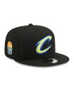 【送料無料】 ニューエラ メンズ 帽子 アクセサリー Men's Black Cleveland Cavaliers Neon Pop 9FIFTY Snapback Hat Black