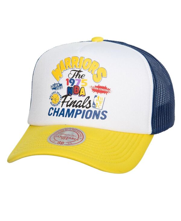 ミッチェル＆ネス 【送料無料】 ミッチェル&ネス メンズ 帽子 アクセサリー Men's White Golden State Warriors Hardwood Classics SOUL Champs Fest Trucker Adjustable Hat White