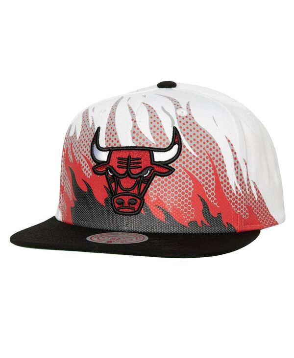 ミッチェル＆ネス 【送料無料】 ミッチェル&ネス メンズ 帽子 アクセサリー Men's White Chicago Bulls Hot Fire Snapback Hat White