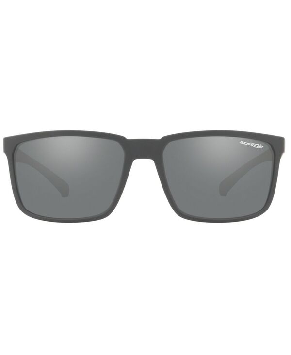 【送料無料】 アーネット メンズ サングラス・アイウェア アクセサリー Sunglasses AN4251 58 STRIPE MATTE GREY / GREY MIRROR SILVER