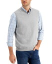 【送料無料】 クラブルーム メンズ ニット セーター アウター Men 039 s Solid V-Neck Sweater Vest Soft Grey Heather