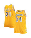 【送料無料】 ミッチェル ネス メンズ シャツ トップス Men 039 s Shaquille O 039 Neal Gold Los Angeles Lakers Big and Tall 1996-97 NBA 75th Anniversary Diamond Swingman Jersey Gold