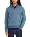 【送料無料】 ドッカーズ メンズ ニット・セーター アウター Men's Regular-Fit Fleece Quarter-Zip Sweater Blue Fusion