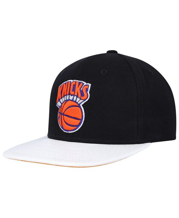 ミッチェル＆ネス 【送料無料】 ミッチェル&ネス メンズ 帽子 アクセサリー Men's Black White New York Knicks Hardwood Classics&nbsp;Wear Away Visor&nbsp;Snapback Hat Black, White