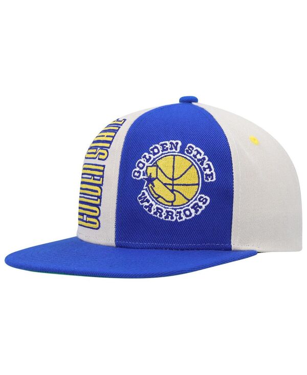 【送料無料】 ミッチェル&ネス メンズ 帽子 アクセサリー Men's Cream Royal Golden State Warriors Hardwood Classics Pop Snapback Hat Cream, Royal