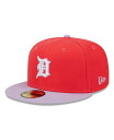 yz j[G Y Xq ANZT[ Men's Red Lavender Detroit Tigers Spring Color Two-Tone 59FIFTY Fitted Hat Red, Lavender