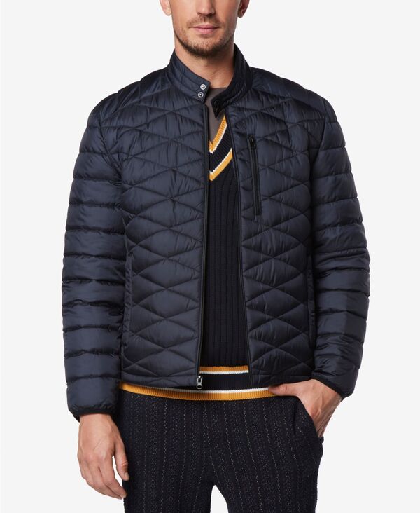 楽天ReVida 楽天市場店【送料無料】 マークニューヨーク メンズ ジャケット・ブルゾン アウター Men's Racer Style Quilted Packable Jacket Ink