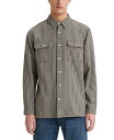 【送料無料】 リーバイス メンズ シャツ トップス Men's Relaxed Fit Button-Front Flannel Worker Overshirt Rantipole Raven