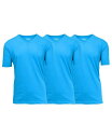 【送料無料】 ギャラクシーバイハルビック メンズ Tシャツ トップス Men's Short Sleeve V-Neck T-shirt Pack of 3 Aqua X 3