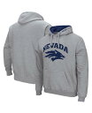 【送料無料】 コロシアム メンズ パーカー スウェット フーディー アウター Men 039 s Heathered Gray Nevada Wolf Pack Arch and Logo Pullover Hoodie Heathered Gray