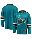 【送料無料】 ファナティクス メンズ シャツ トップス Men's Branded Teal San Jose Sharks Breakaway Home Jersey Teal