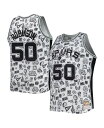 【送料無料】 ミッチェル&ネス メンズ シャツ トップス Men's David Robinson White San Antonio Spurs 1998-99 Hardwood Classics Doodle Swingman Player Jersey White