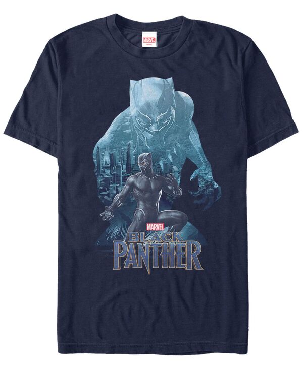 ̵ եե  T ȥåץ Marvel Men's Black Panther Blue Panther Si...