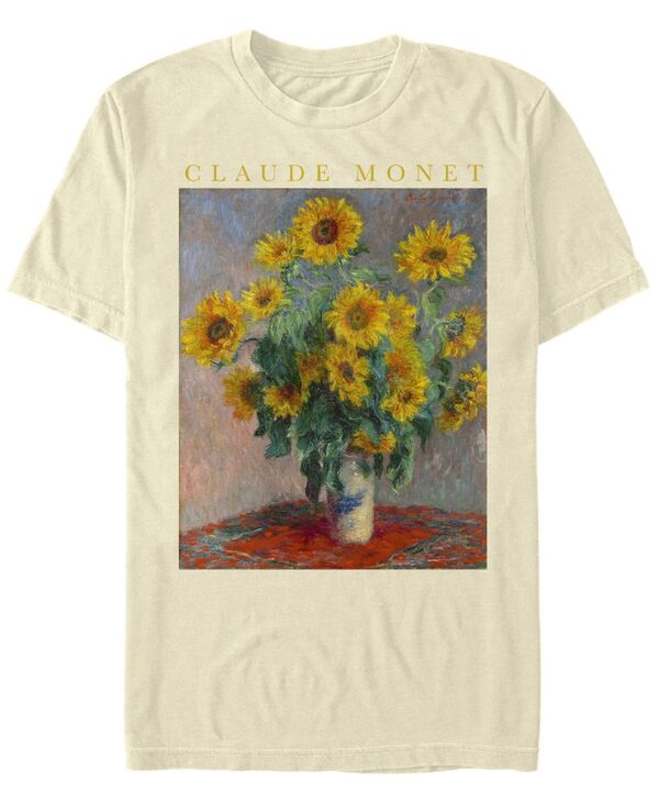 【送料無料】 フィフスサン メンズ Tシャツ トップス Men's Monet Sunflowers Short Sleeve Crew T-shirt Natural