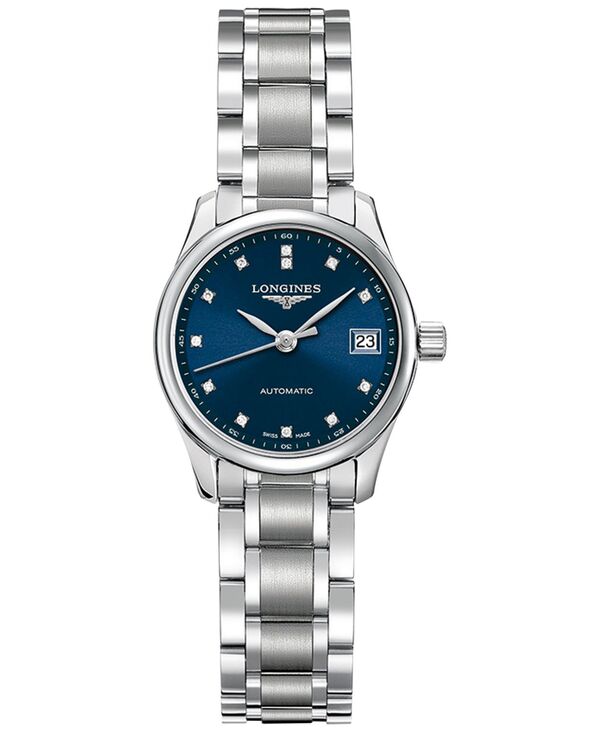 【送料無料】 ロンジン レディース 腕時計 アクセサリー Women's Swiss Automatic Master Collection Diamond Accent Stainless Steel Bracelet Watch 26mm L21284976 No Color