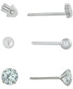 【送料無料】 ジャーニ ベルニーニ レディース ピアス・イヤリング アクセサリー 3-Pc. Set Cubic Zirconia Hamsa Hand & Polished Ball Stud Earrings in Sterling Silver Sterling Silver