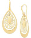 yz C^A S[h fB[X sAXECO ANZT[ Openwork Orbital Teardrop Drop Earrings in 14k Gold Gold