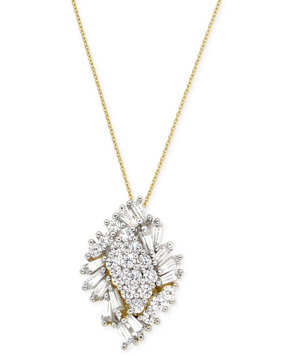 yz bvh C  fB[X lbNXE`[J[Ey_ggbv ANZT[ Diamond Cluster Pendant Necklace (1 ct. t.w.) in 14k Gold Yellow Gold