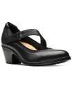 【送料無料】 クラークス レディース パンプス シューズ Women 039 s Emily Mabel Asymmetric Mary Jane Shoes Black Leather