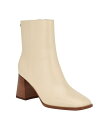 【送料無料】 カルバンクライン レディース ブーツ・レインブーツ シューズ Women's Broma Square Toe Tapered Heel Dress Booties Off White