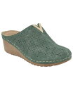 【送料無料】 ジーシーシューズ レディース サンダル シューズ Women 039 s Camille Slip-On Perforated Wedge Mules Dark Teal