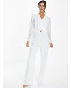 yz NCY fB[X JWApc {gX Chiffon Buckle Palazzo Jumpsuit - Women White