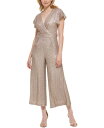 【送料無料】 エリザジェイ レディース ジャンプスーツ トップス Embellished Jumpsuit Taupe