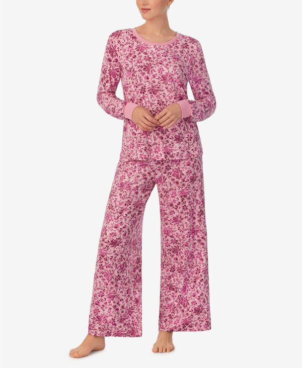 【送料無料】 エレントレイシー レディース ナイトウェア アンダーウェア Women's 2 Piece Long Sleeve Pajama Set with Long Pants Pink Multi