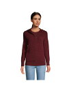 【送料無料】 ランズエンド レディース ニット セーター アウター Women 039 s Cashmere Front Zip Hoodie Sweater Rich burgundy donegal