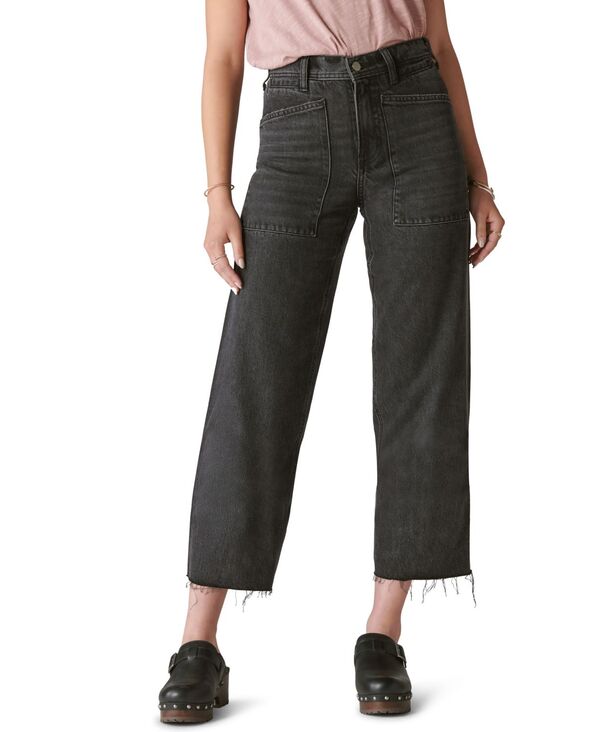 【送料無料】 ラッキーブランド レディース デニムパンツ ボトムス Women's Lucky Legend High Rise Wide Leg Denim Pants Raven