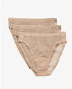 【送料無料】 オンゴッサメール レディース パンツ アンダーウェア Women 039 s Mesh Hi Cut Brief Pack of 3 3012P3 Champagne