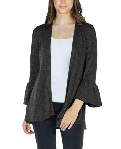 【送料無料】 24セブンコンフォート レディース ジャケット・ブルゾン アウター Women's Three Quarter Bell Sleeve Open Cardigan Jacket Black 【送料無料】 24セブンコンフォート レディース ジャケット・ブルゾン アウター Women's Three Quarter Bell Sleeve Open Cardigan Jacket Black