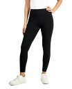 【送料無料】 イデオロギー レディース レギンス ボトムス Women's High-Rise Laser Cut Leggings Deep Black