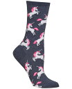 【送料無料】 ホットソックス レディース 靴下 アンダーウェア Women's Unicorn Fashion Crew Socks Denim Heather(4)