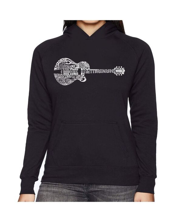 【送料無料】 エルエーポップアート レディース シャツ トップス Women's Word Art Hooded Sweatshirt - Country Guitar Purple