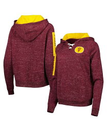 【送料無料】 コロシアム レディース パーカー・スウェット フーディー アウター Women's Maroon Arizona State Sun Devils The Devil Speckle Lace-Placket Raglan Pullover Hoodie Maroon