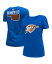 ̵ ˥塼 ǥ T ȥåץ Women's Blue Oklahoma City Thunder 2022/23 City Edition V-Neck T-shirt Blue