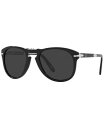 【送料無料】 ペルソル メンズ サングラス アイウェア アクセサリー Men 039 s Polarized Sunglasses, PO0714SM 54 Persol Steve McQueen Black