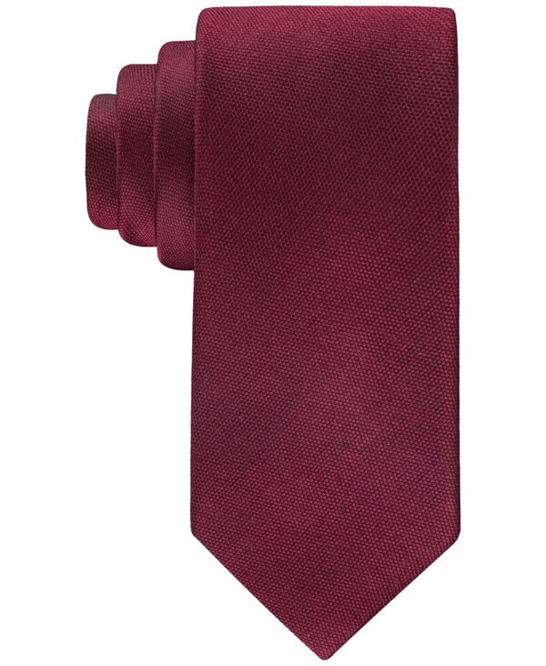 【送料無料】 カルバンクライン メンズ ネクタイ アクセサリー Men's Silky Solid Tie Burgundy